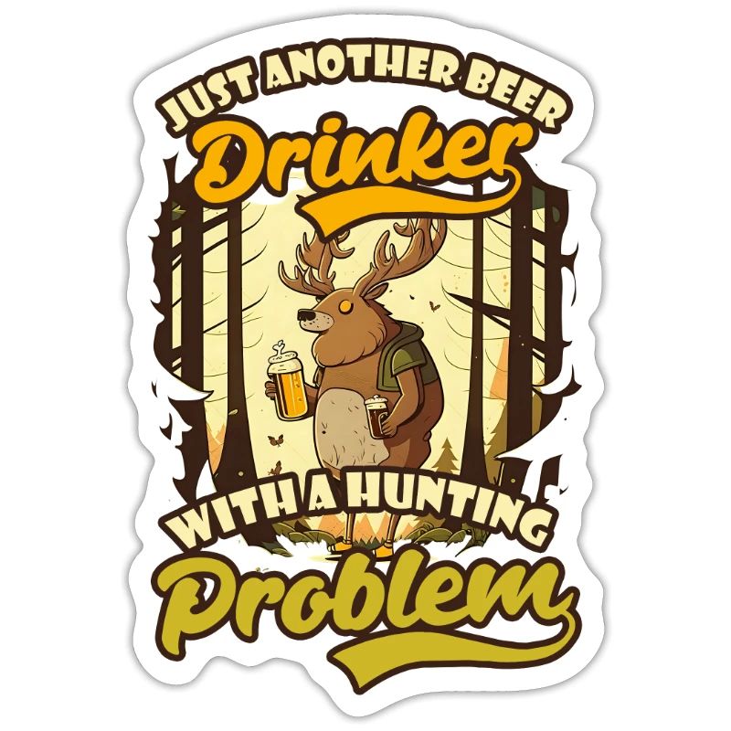 Jäger Ein weiterer Biertrinker auf der Jagd