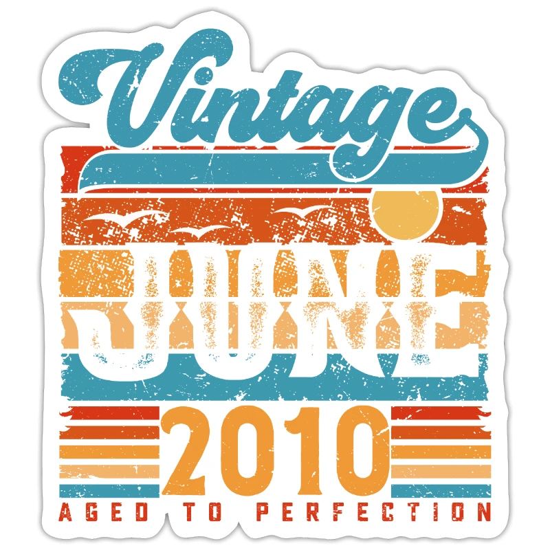 Juni 2010, Vintage-Jubiläumsgeschenk Juni 2010.