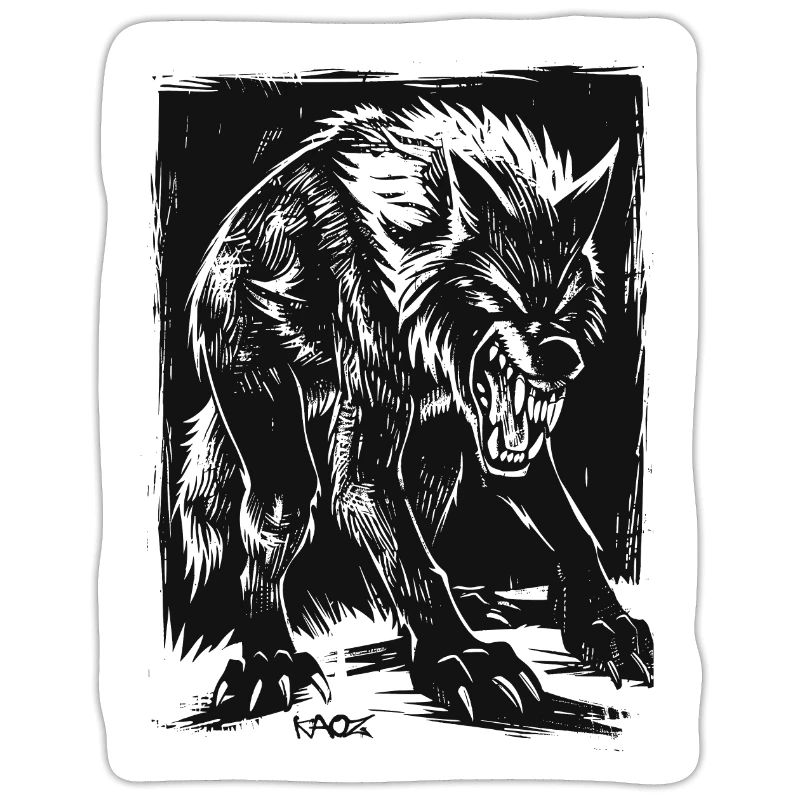 Böser Horror-Werwolf oder Wolf
