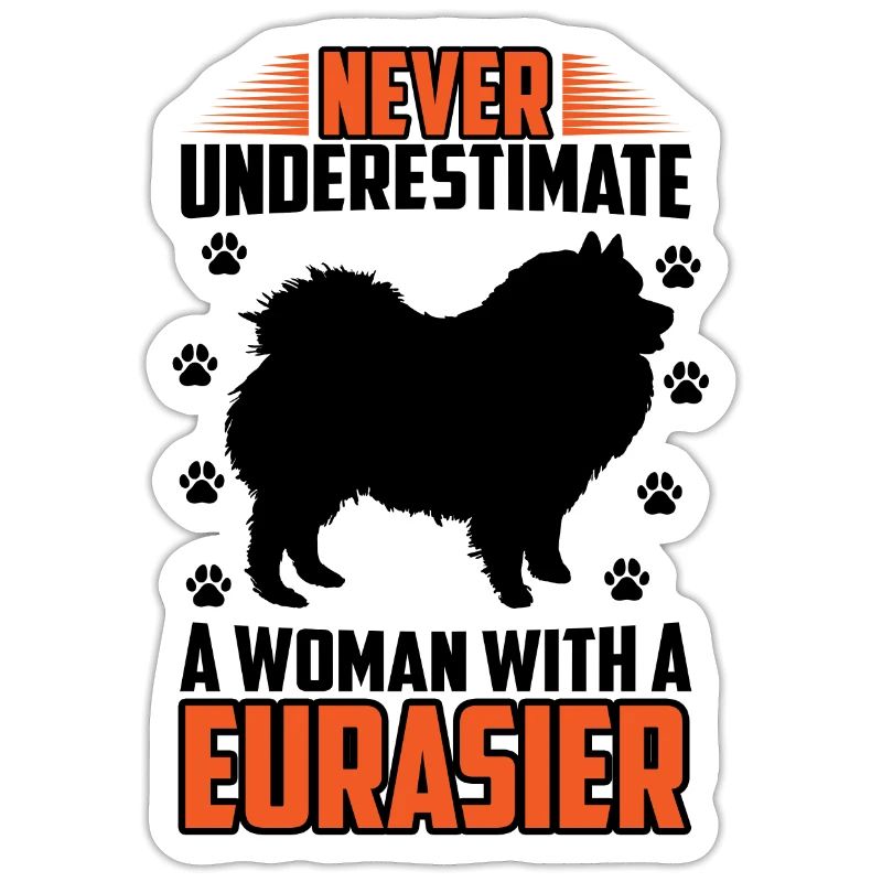 Frau mit Eurasier Eurasian Spitz Eurasier