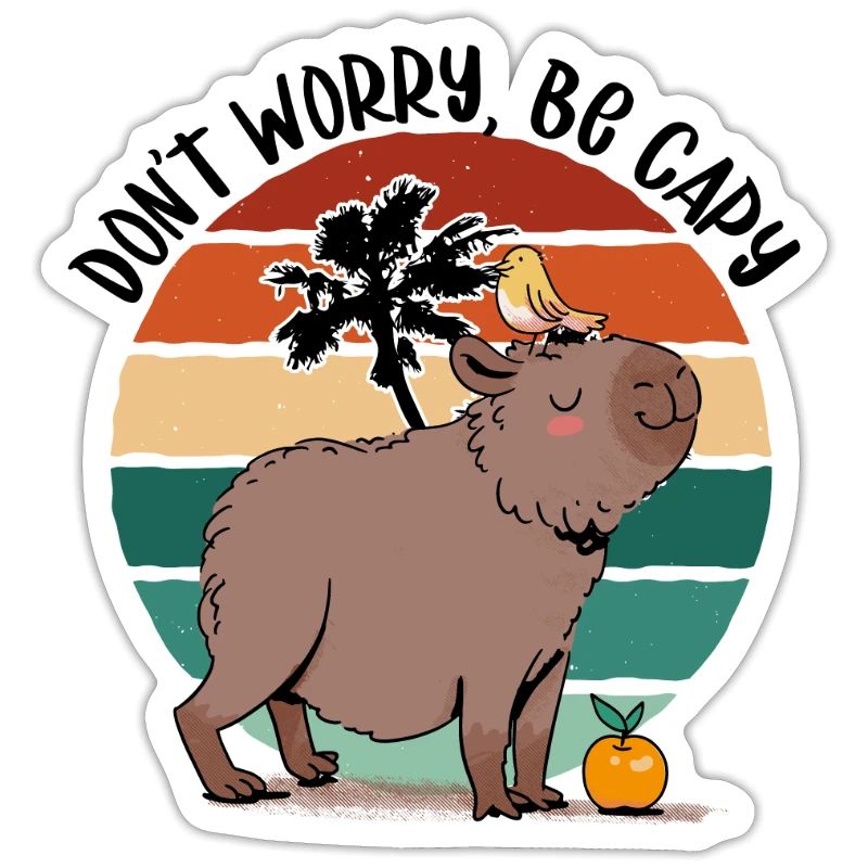 Süß Mach dir keine Sorgen, sei Cappy Capybara