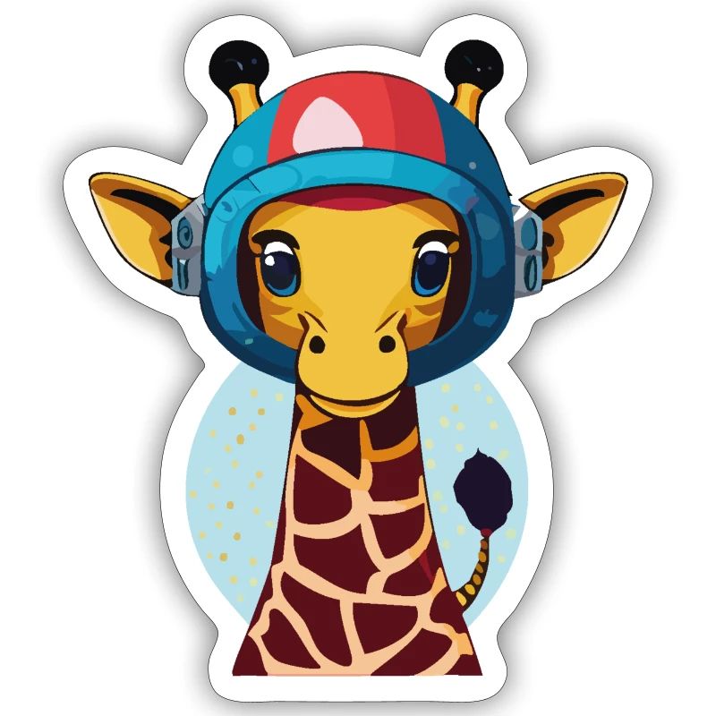 Girafe de l’espace avec casque