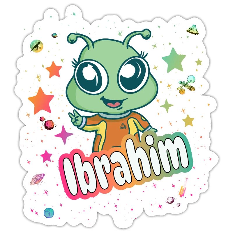 IBRAHIM - Beau nom de garçon avec un extraterrestre mignon