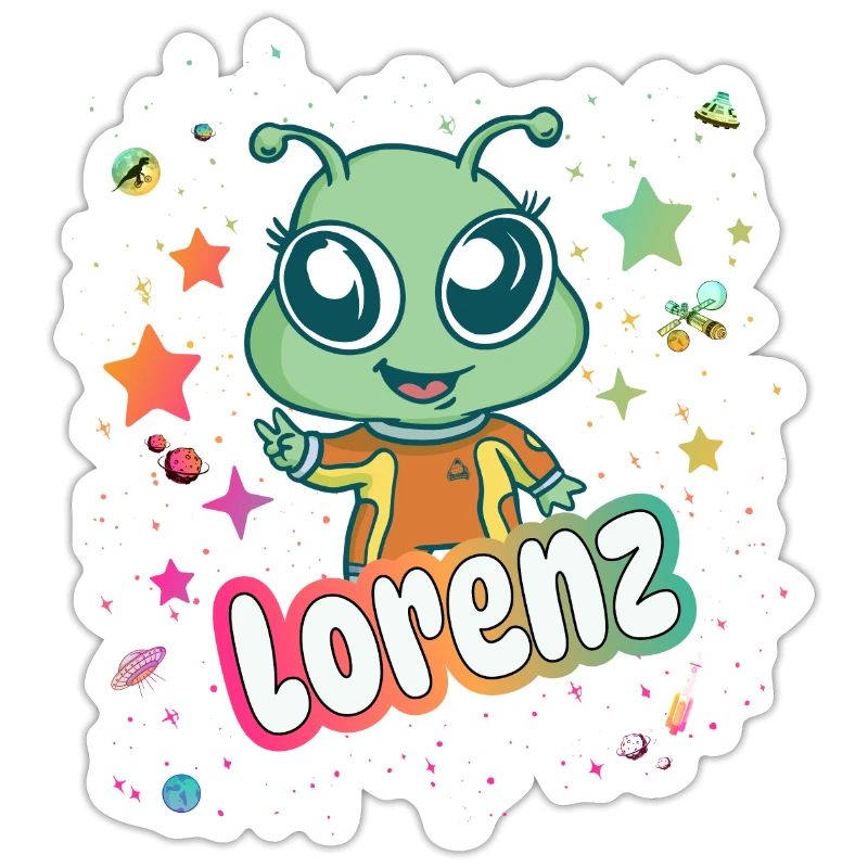 LORENZ - Schöner Junge Name mit süßem Alien