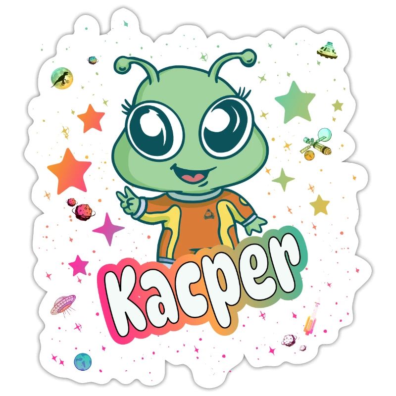 KACPER - Beau nom de garçon avec extraterrestre mignon
