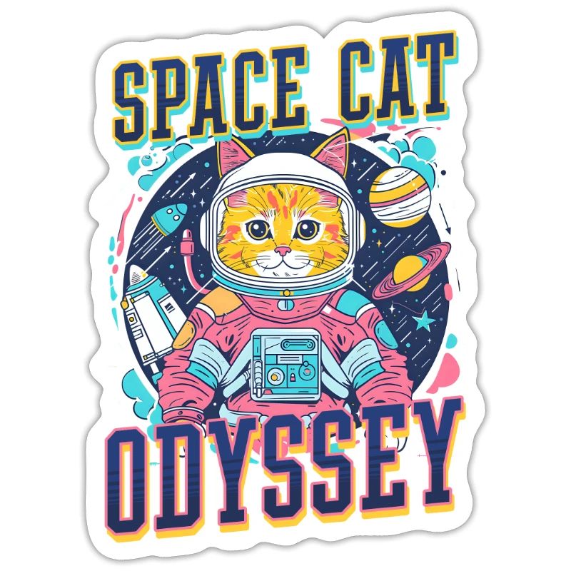 Astronaute de l’espace de l’Odyssée du chat de l’espace