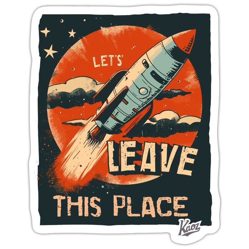 Lass uns mit einer Rakete hier abhauen