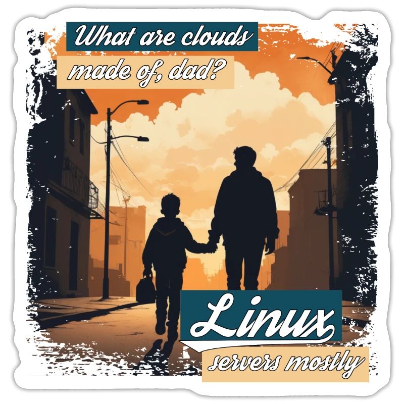 Cloud Wolken Linux Server Admin Nerd Witz