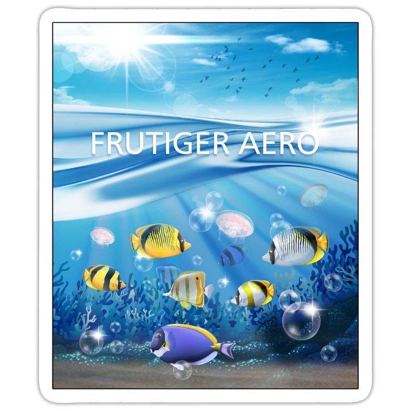 Frutiger Aero Aesthetic Tech Ocean Underwater Fish