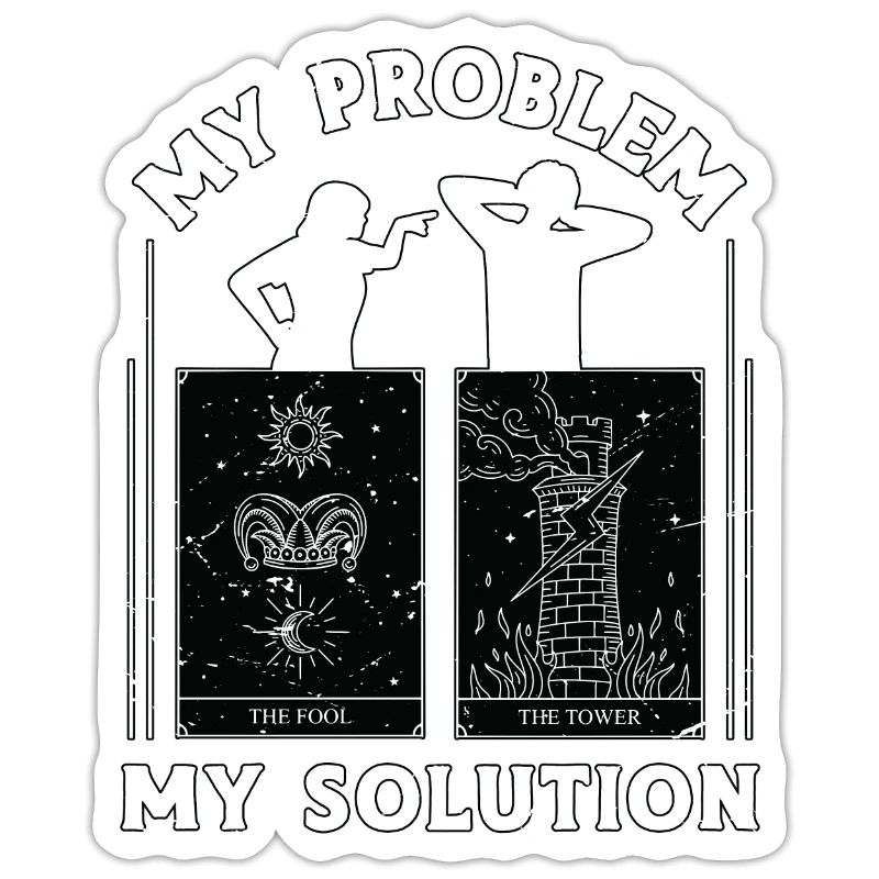 Tarot Reader My Problem My Solution Pictogram Dad