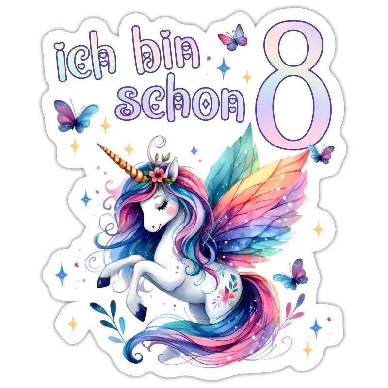 Geburtstag 8 Einhorn Achter Geburtstag Mädchen 8 J