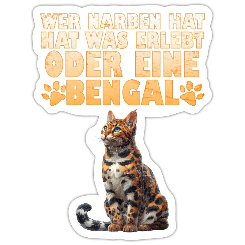 Bengal cat WHO HAS SCARS HAS EXPERIENCED SOMETHING OR