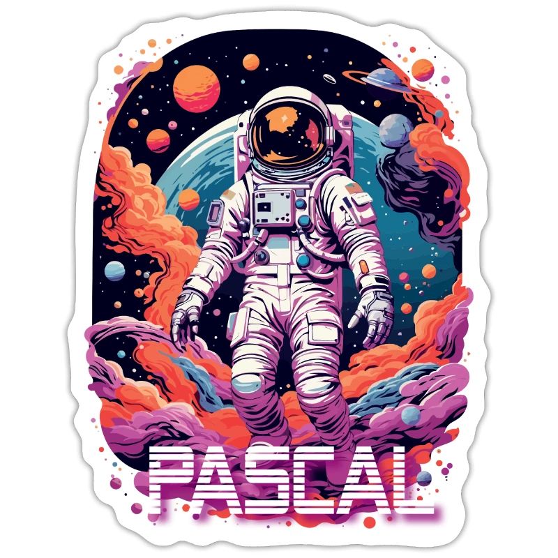 PASCAL - Beautiful boy name with cool astronaut
