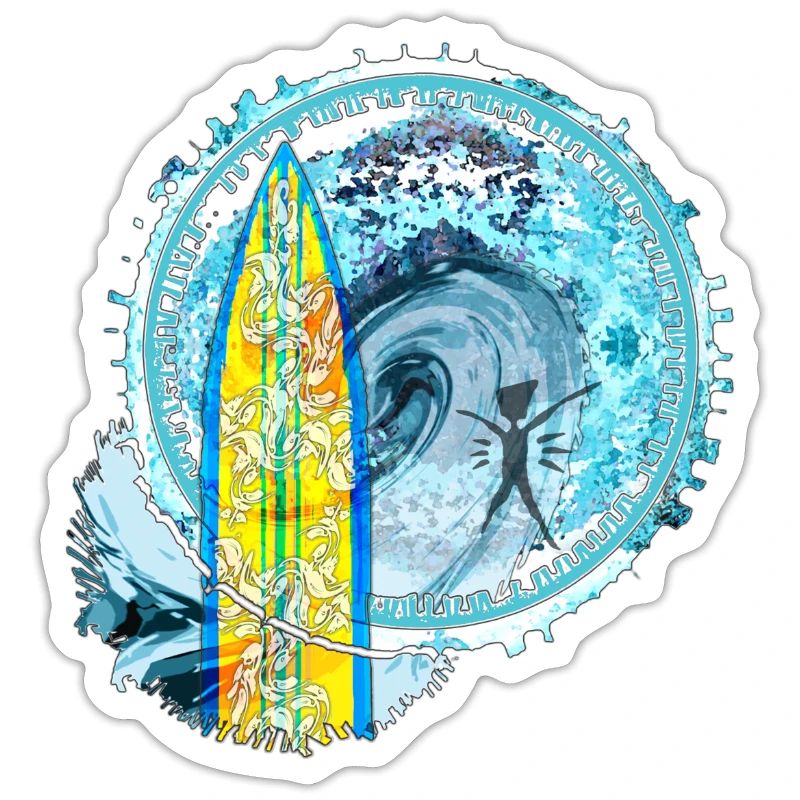 Vagues de surf Abstrait Impression d’art