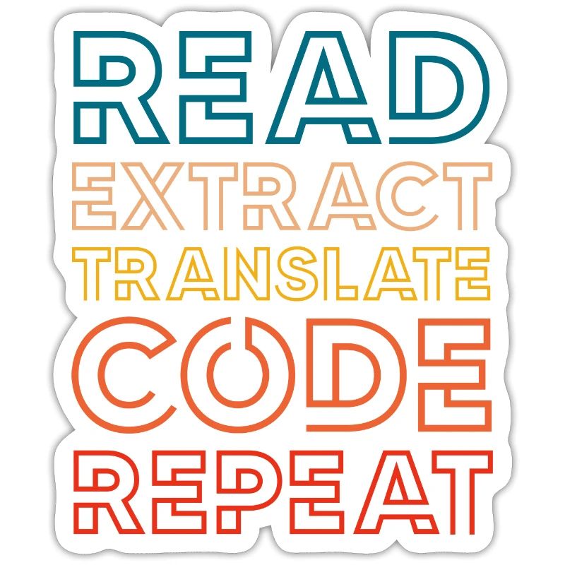 read extract translate code repeat Conception pour un