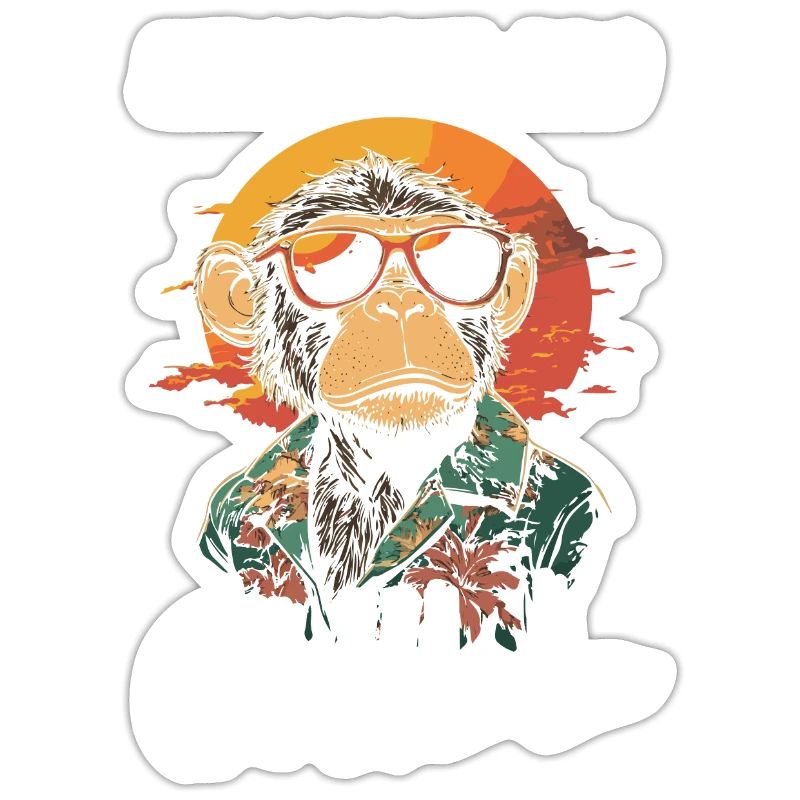 Seriously Bro Chill Monkey Meme Sunset