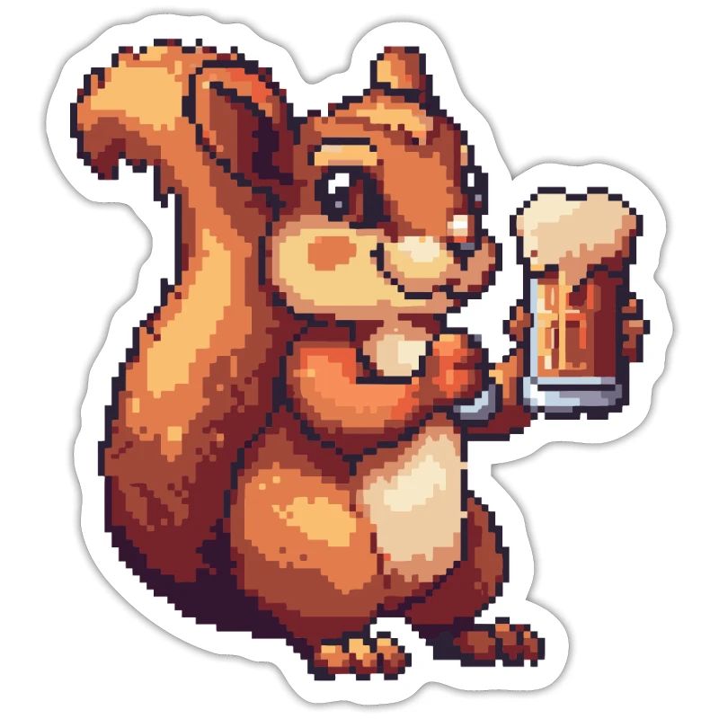Squirrel Beer Pixel