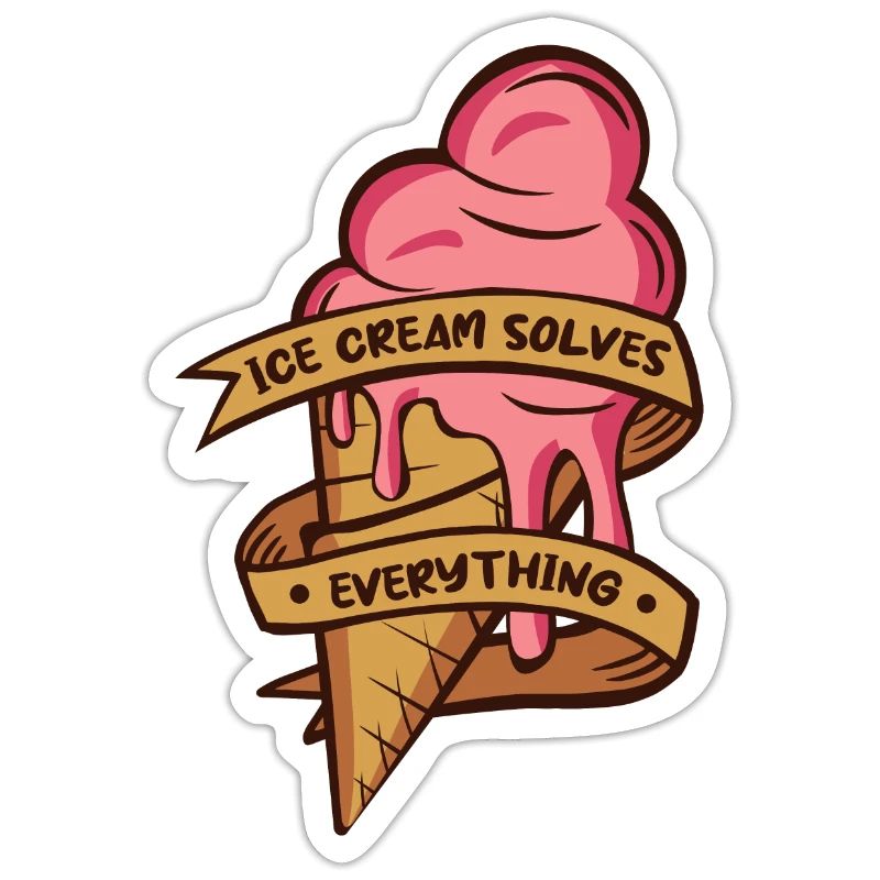 Ice Cream Solves Everything Gelato Maker Lover