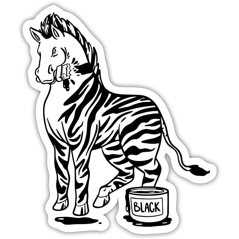 Zebra Schwarze oder Weiße Streifen Lustige Bilder