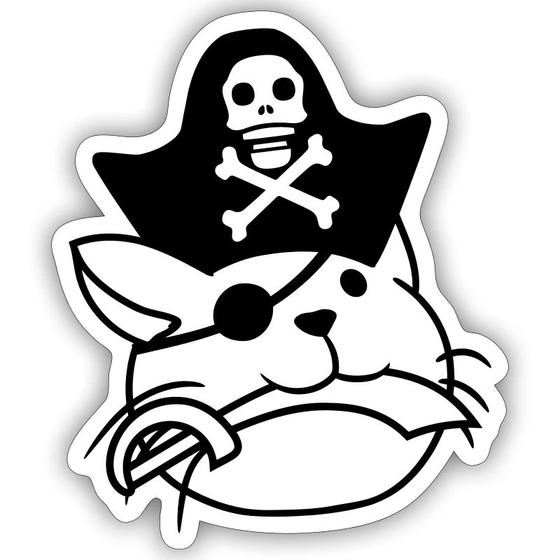 Mignon Pirate Cat Buccaneer Oeil Patch Chapeau Sabre