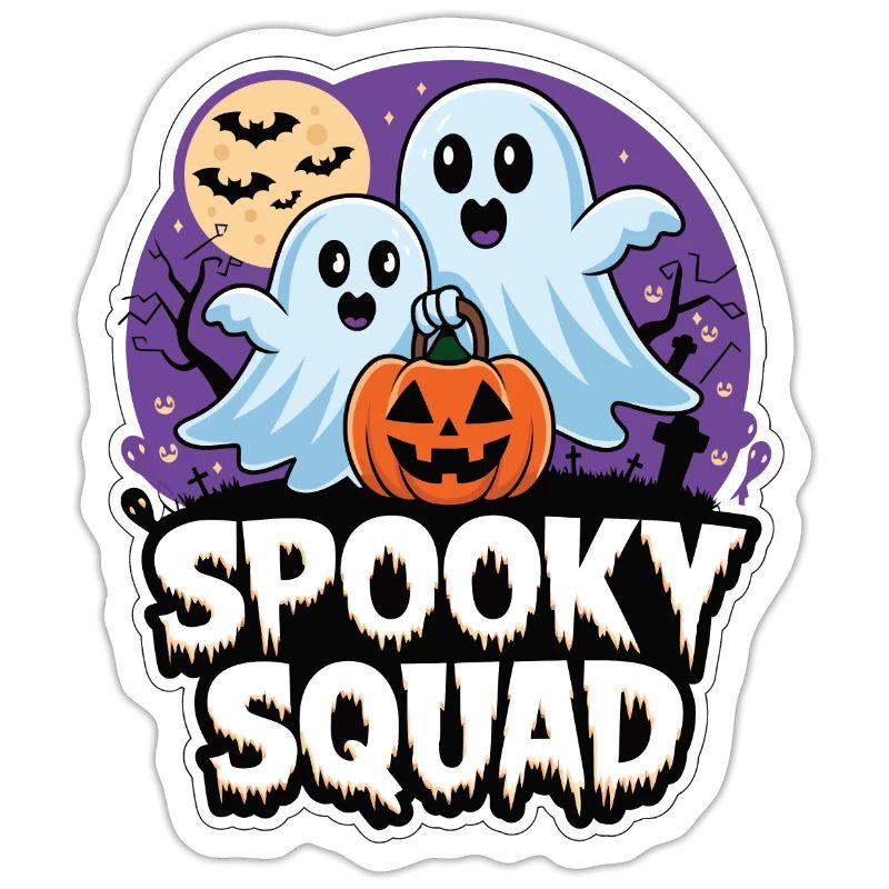 Halloween Spooky Squad Ghost with Hat