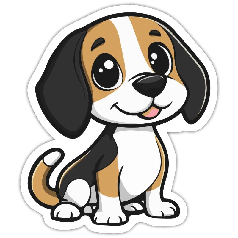 Beagle chien bande dessinée mignon