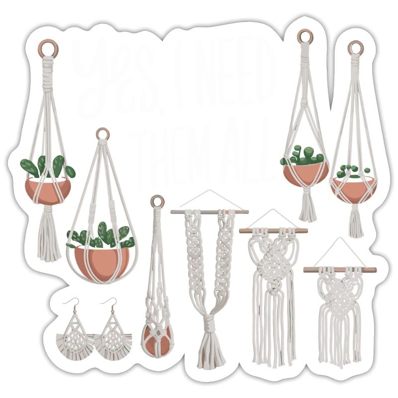 Funny macrame quote for boho macrame lovers