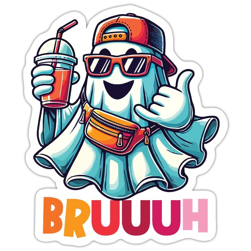 Ghost with Broth Attitude for Cool Ghosts
