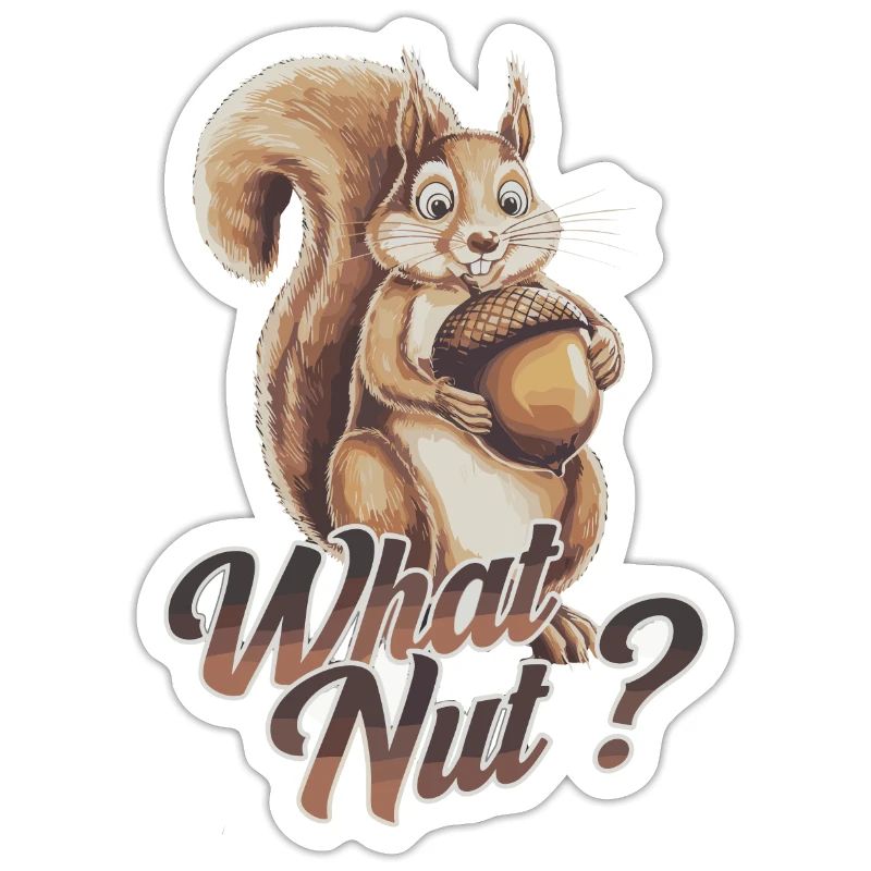 Nettes Eichhörnchen hält Eichel What Nut