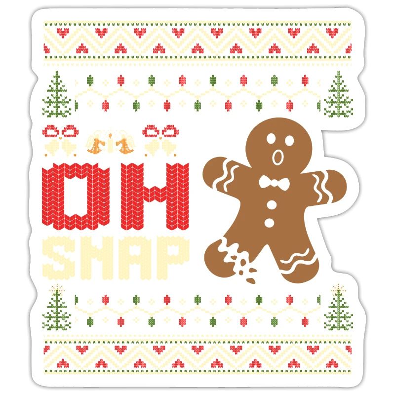 Oh Snap! Lebkuchenmann-Weihnachtspullover Oh Snap