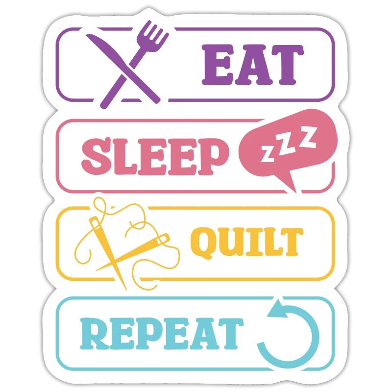 Eat Sleep Quilt Repeat Pattern Design