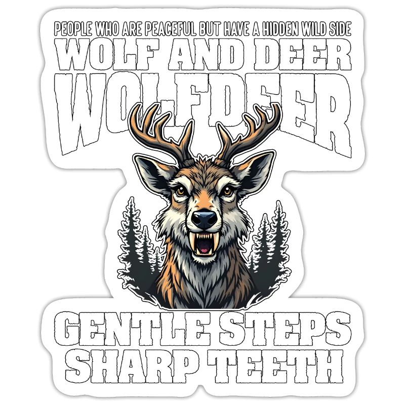 GENTLE STEPS SHARP TEETH - WOLF AND DEER