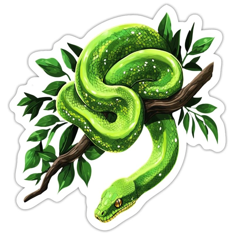Arbre vert Python Serpents Amoureux Terrarium
