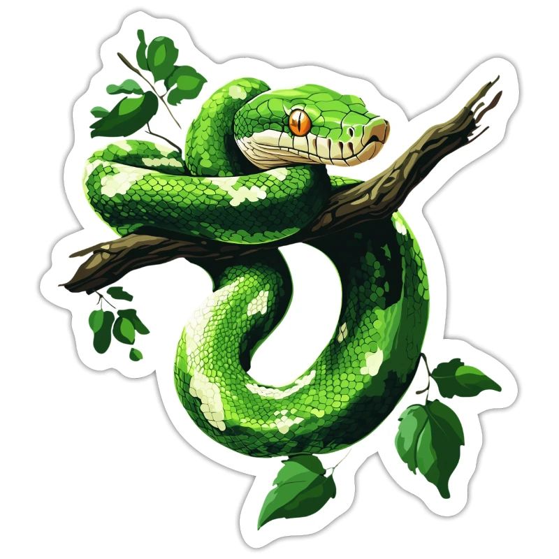 Arbre vert Python Serpents Amoureux Terrarium