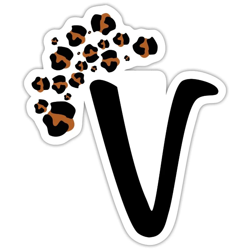 Letter v leopard patterns