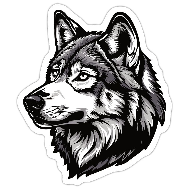 Husky oder Wolf Hund