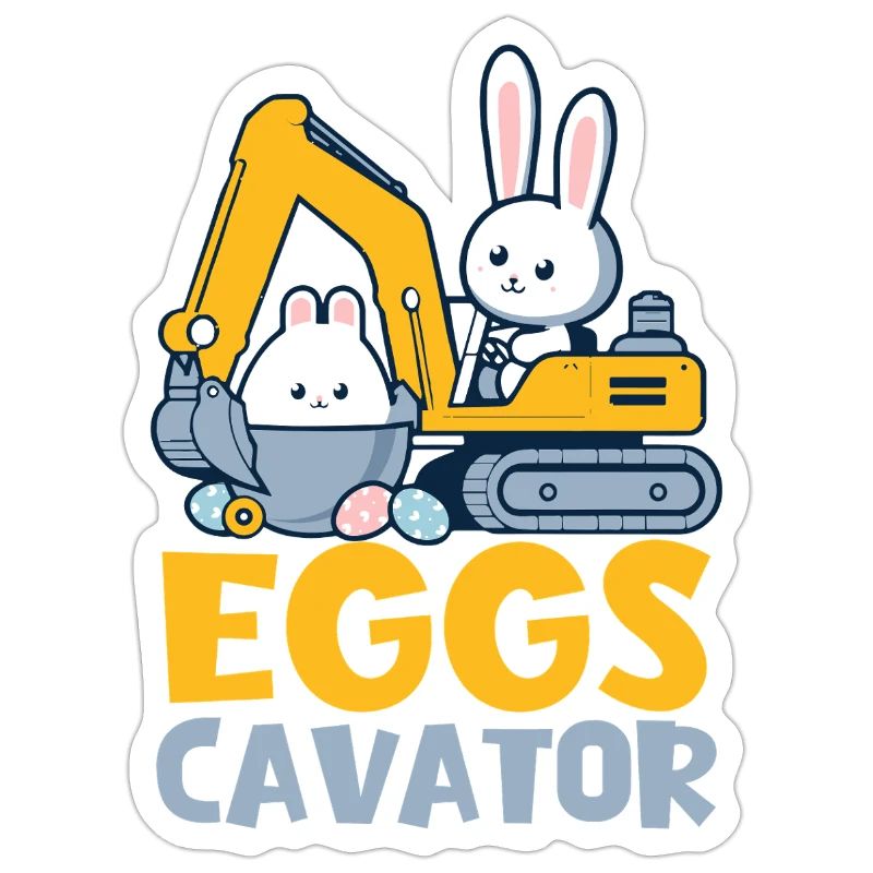 Eggs Cavator with Cute Rabbits