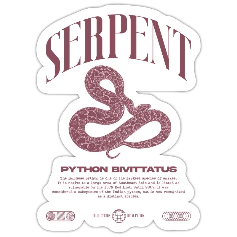 Burmese Python Modern Reptile Keeper Streetwear