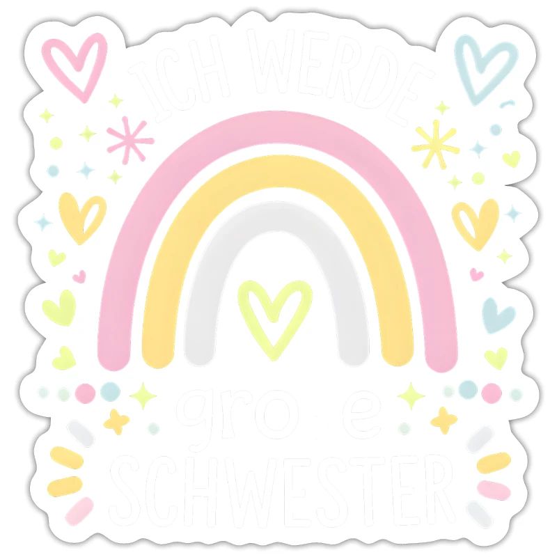Ich Werde Große Schwester Regenbogen Boho