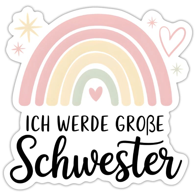 Ich Werde Große Schwester Regenbogen Boho