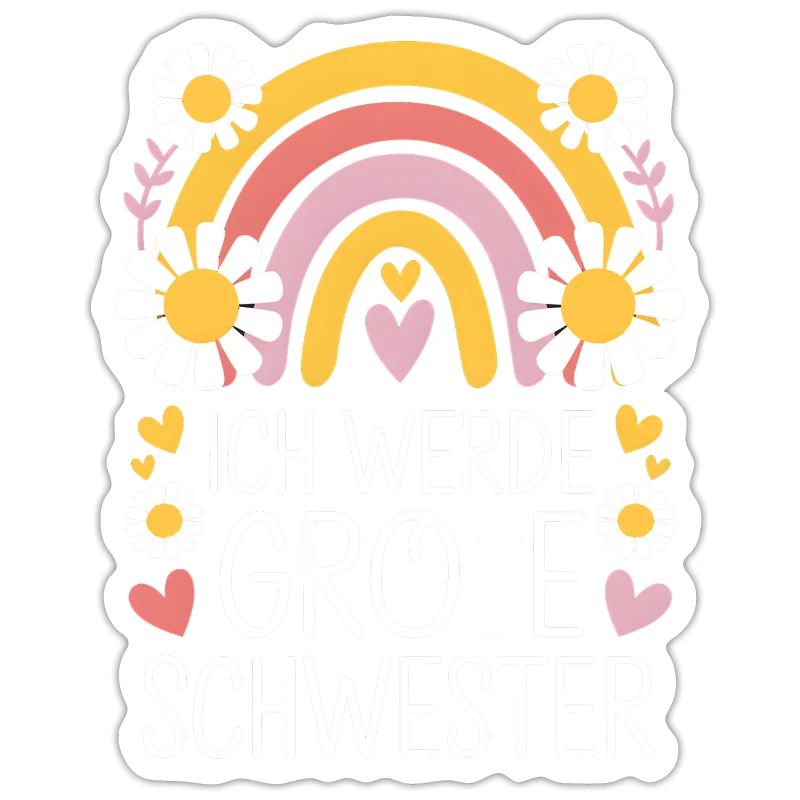 Ich Werde Große Schwester Regenbogen Boho