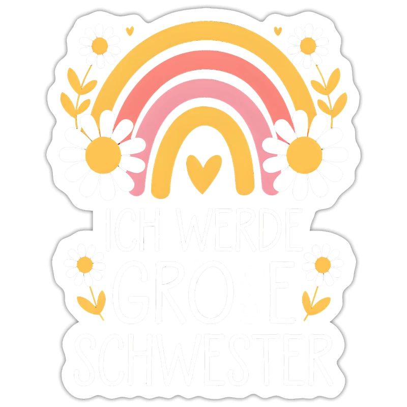Ich Werde Große Schwester Regenbogen Boho