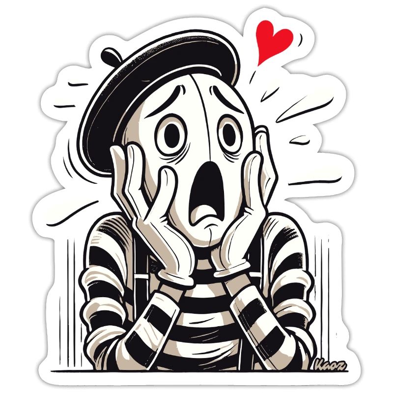 Dramatischer Pantomime – Liebe oder Verzweiflung?