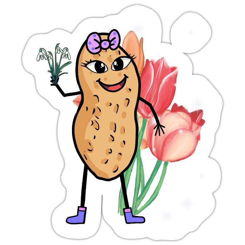 Peanut Spring Flowers Easter Flower Greeting Greeting