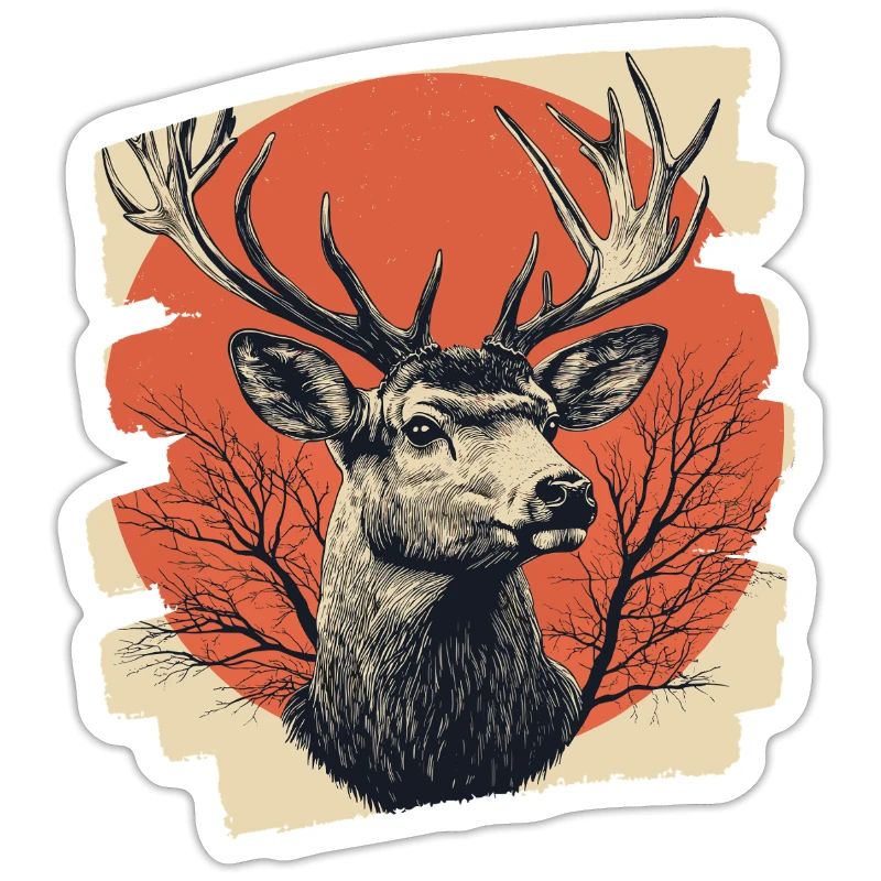 Hirsch mit Geweih