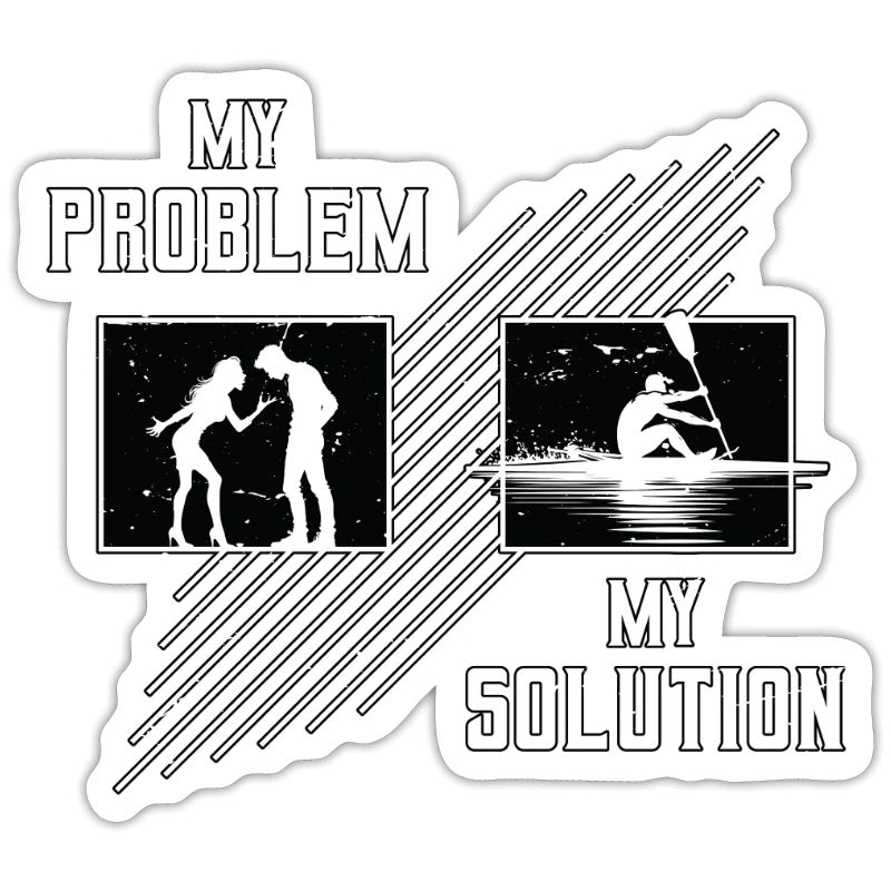 Water Rowing My Problem My Solution Pictogram Dad