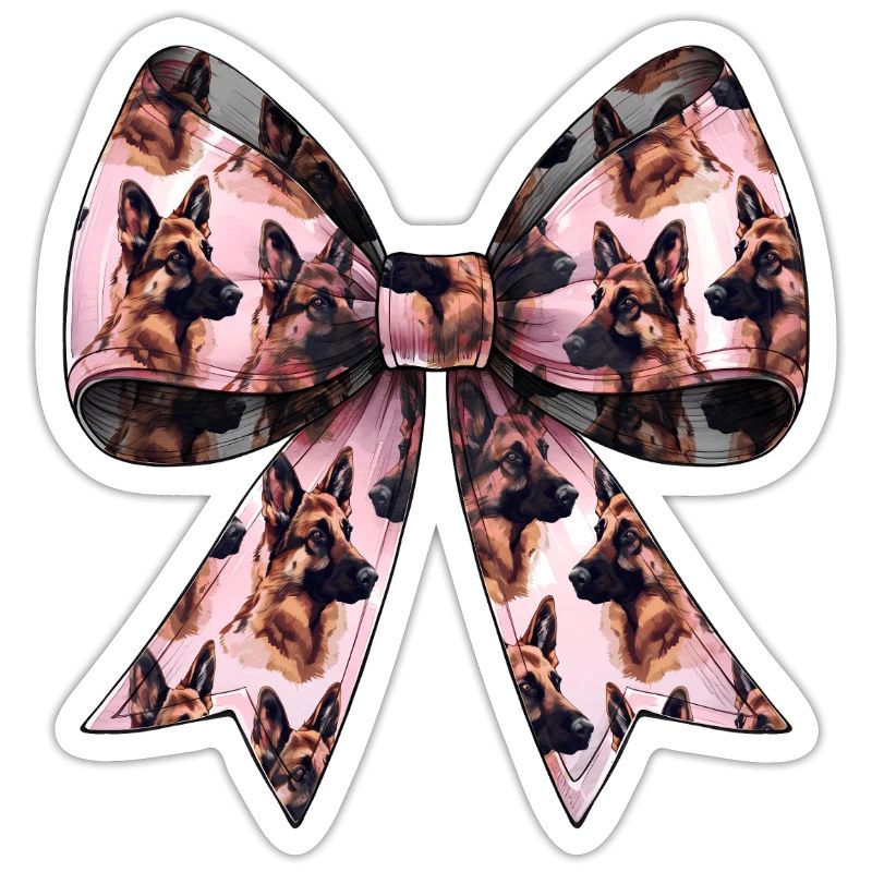 Coquette Bow German Shepherd Mom Pattern