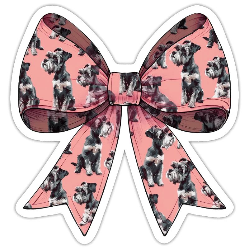 Coquette Schleife Schnauzer Hundemutter Muster