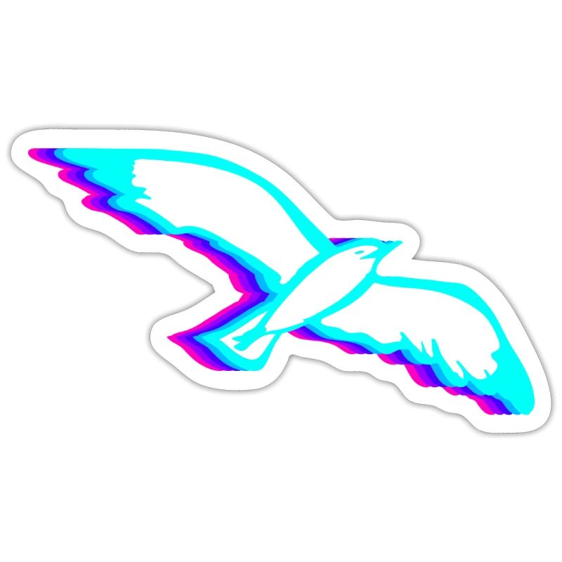 Retro Seemöwe Seemöwe Seevogel Vaporwave