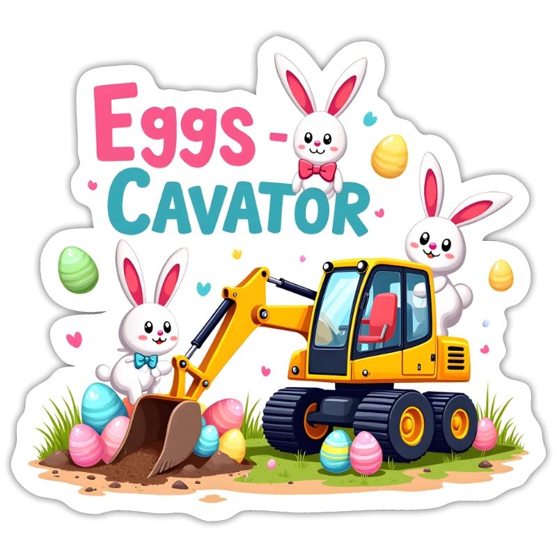 Eggs Cavator Easter Bunny Excavator Egg Circle